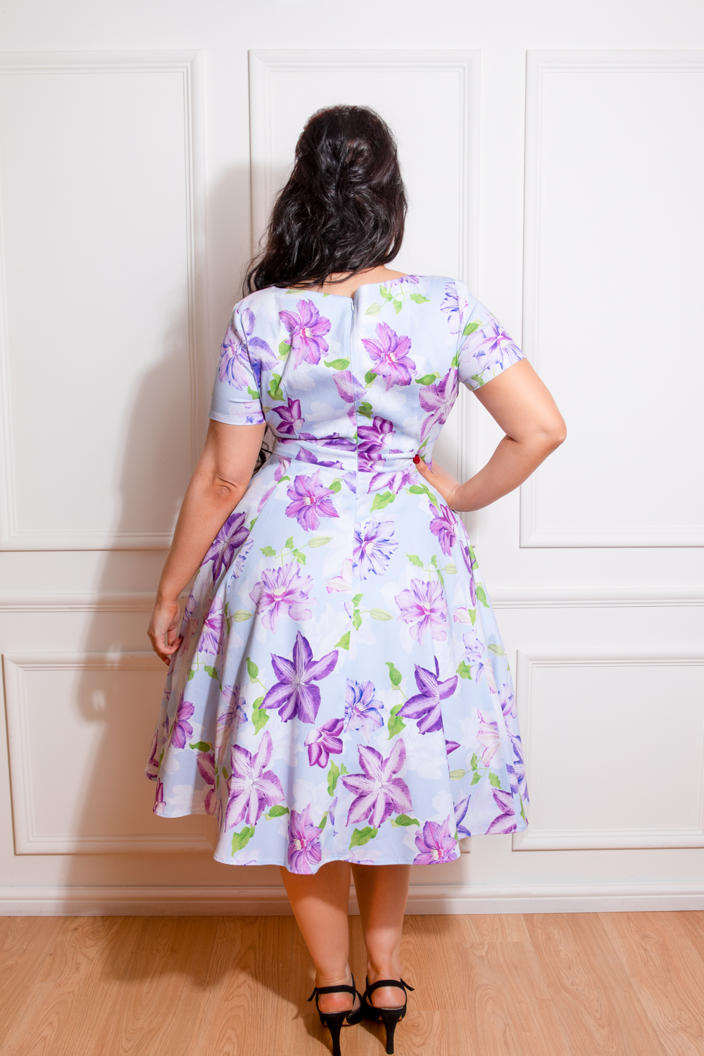 Erin Floral Swing Dress in Plus Size